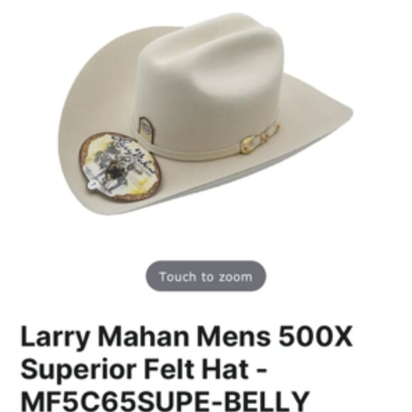 Larry Mahan Men Larry Mahan Mens 500X Superior Felt  Hat -belly